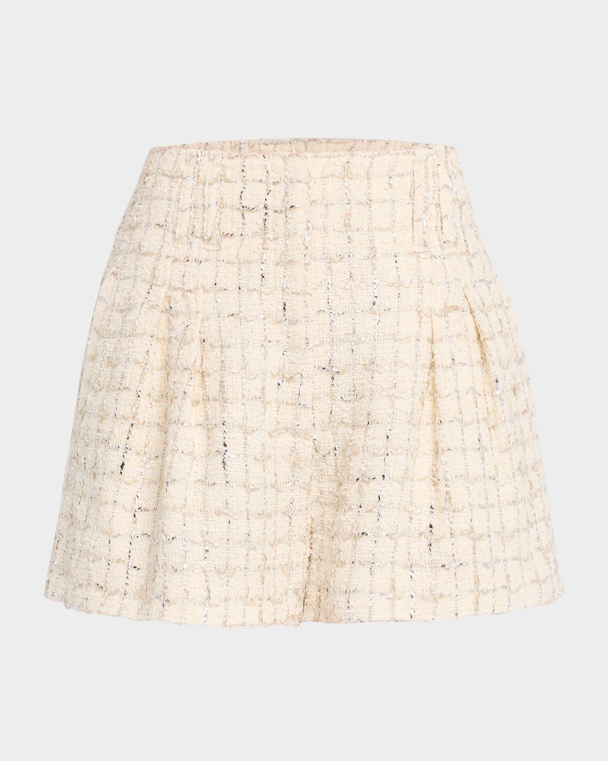 xaga tweed trouser shorts