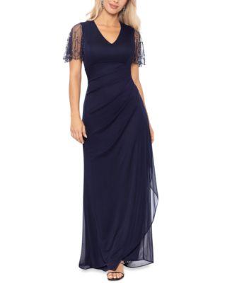 xscape womens lace sleeve gown