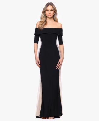 xscape womens off the shoulder gown