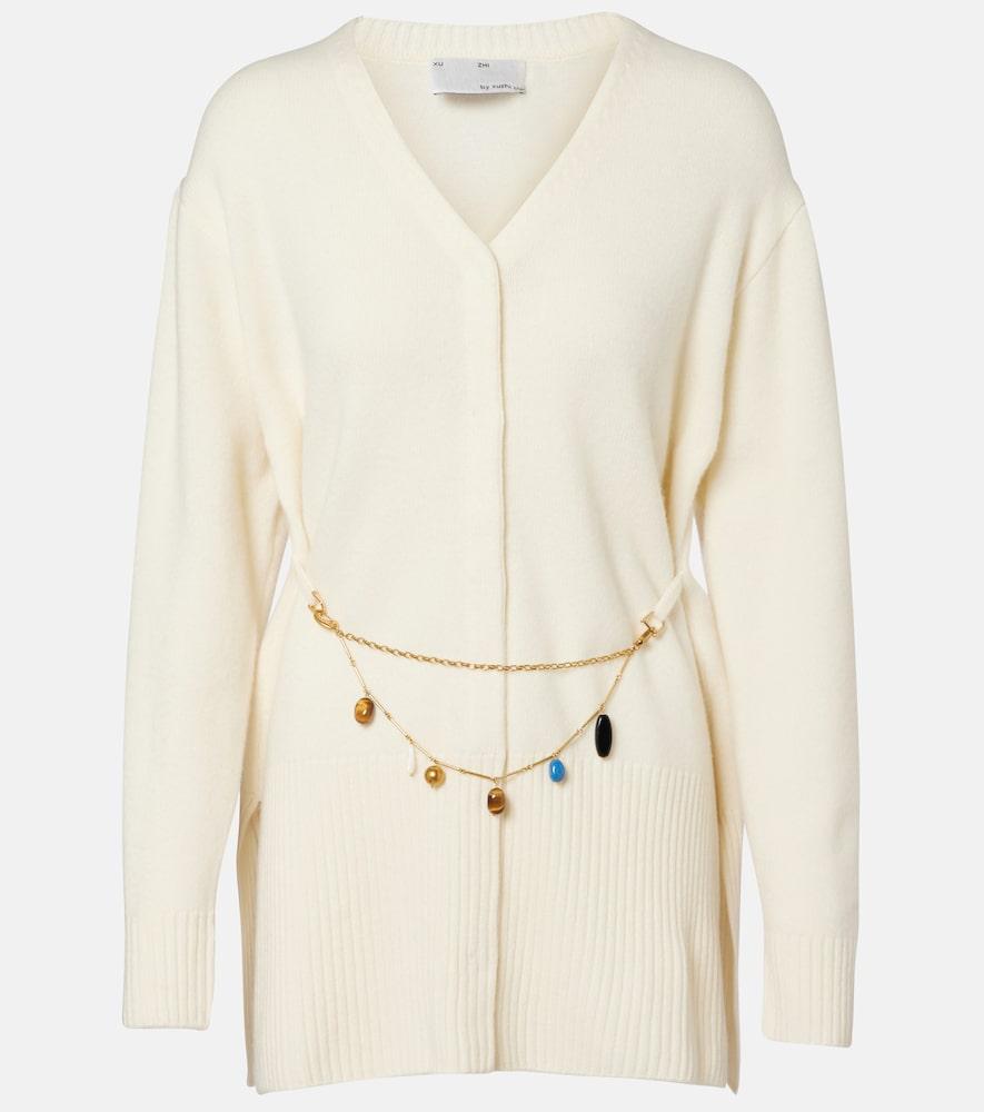 xu zhi belted wool cardigan