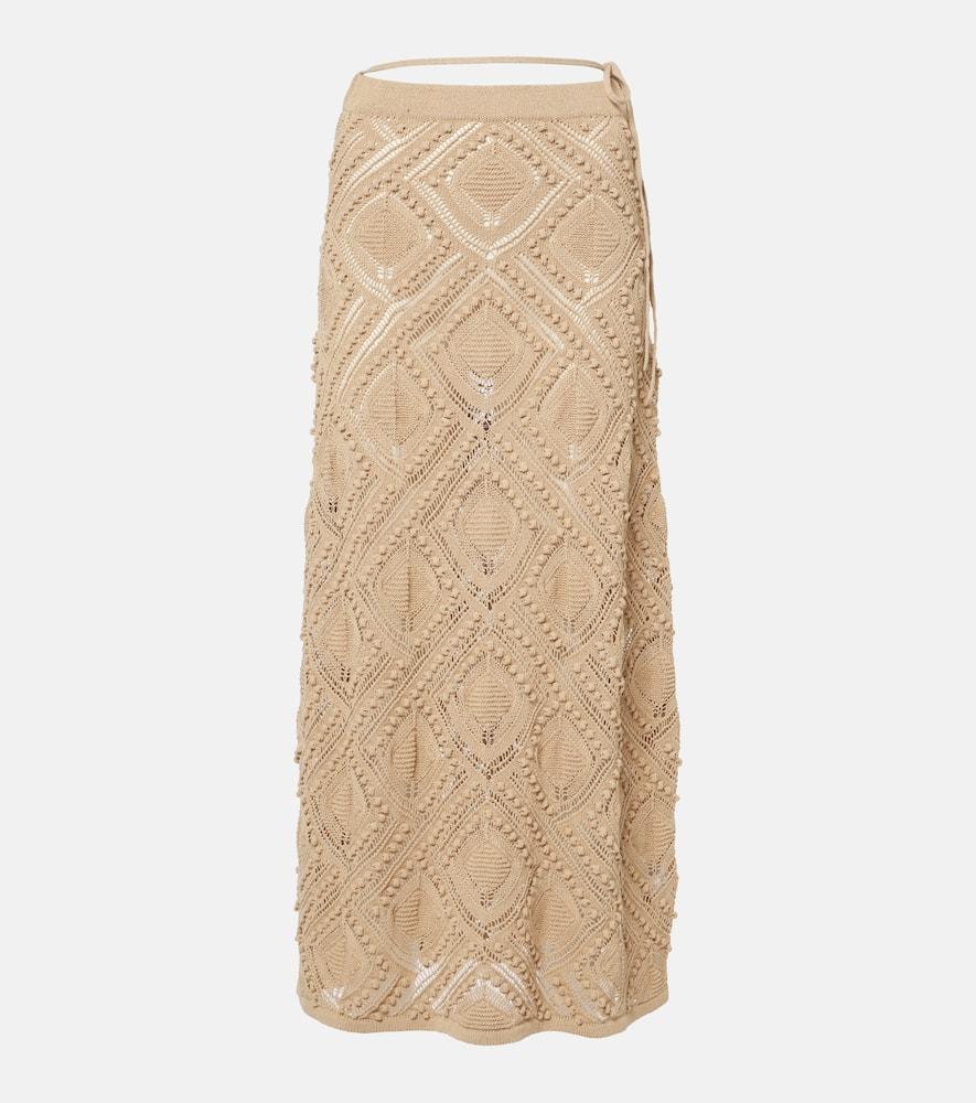 xu zhi crochet lace maxi skirt