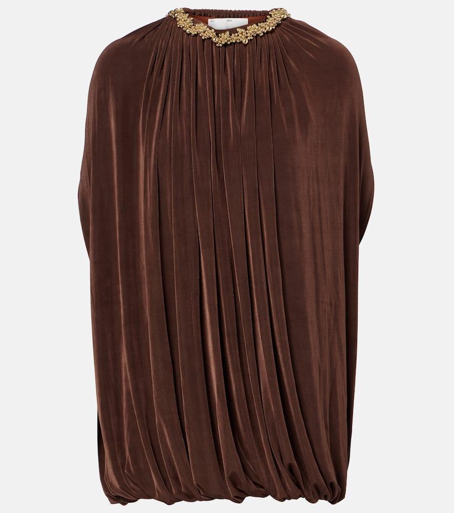 xu zhi embellished draped minidress