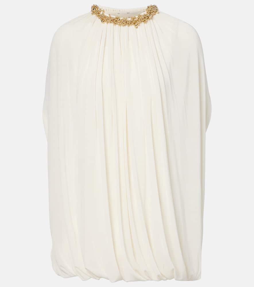 xu zhi embellished draped minidress