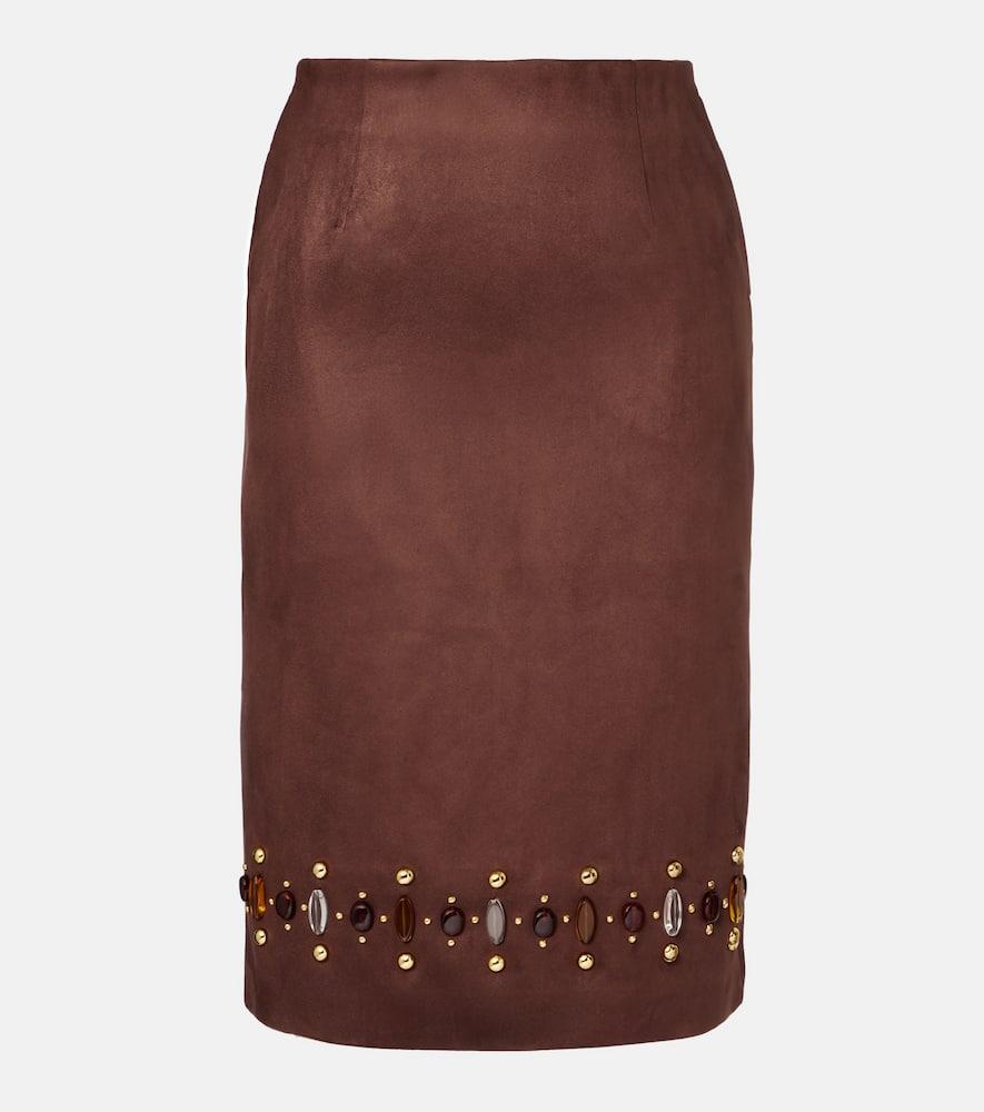 xu zhi embellished pencil skirt