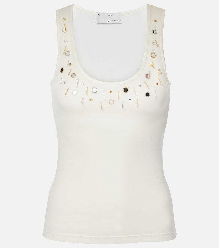 xu zhi embellished tank top