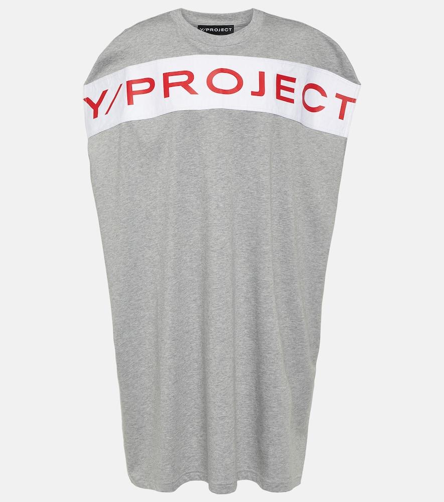 y/project logo cotton jersey minidress