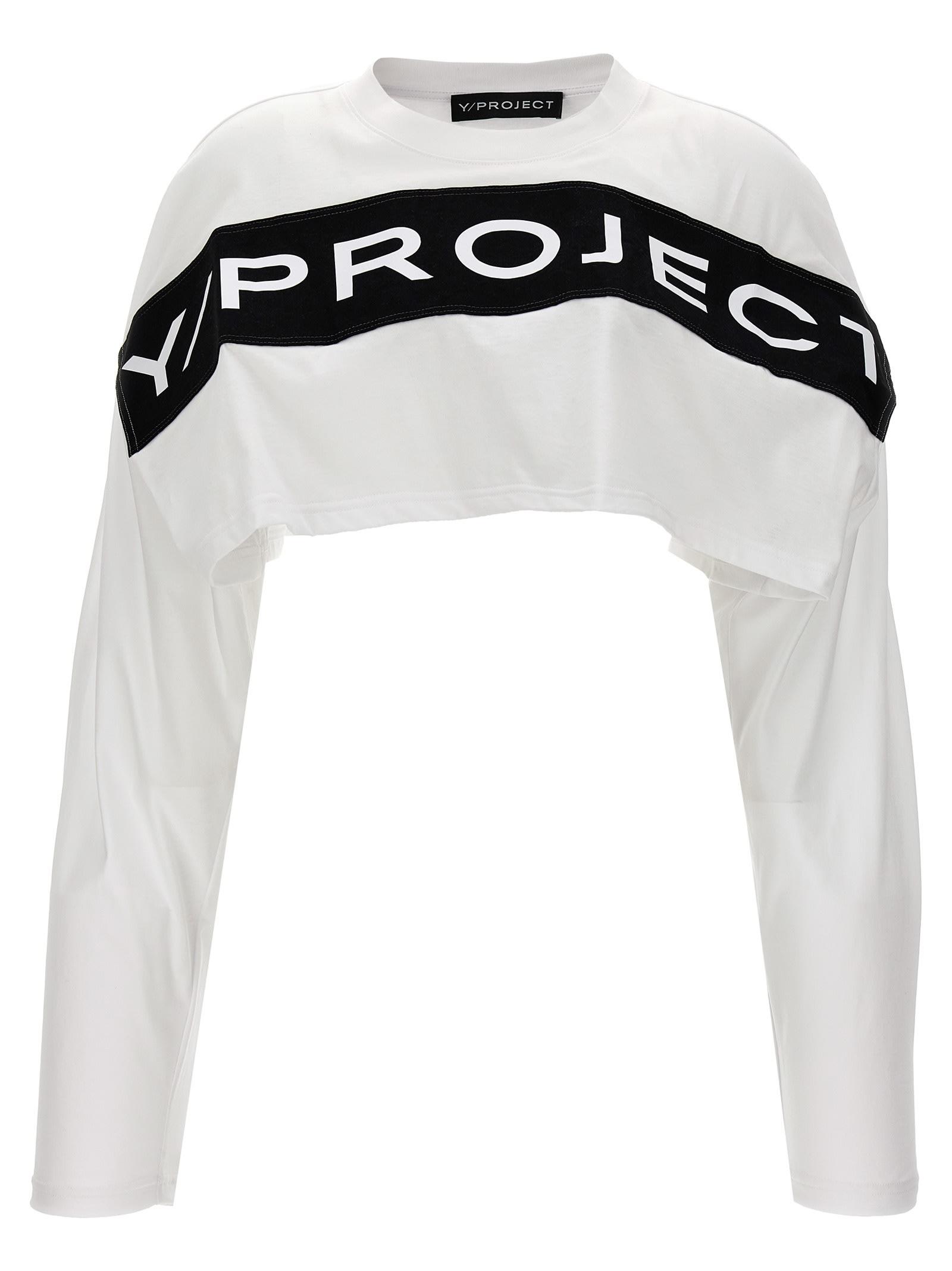 y/project logo crop t-shirt
