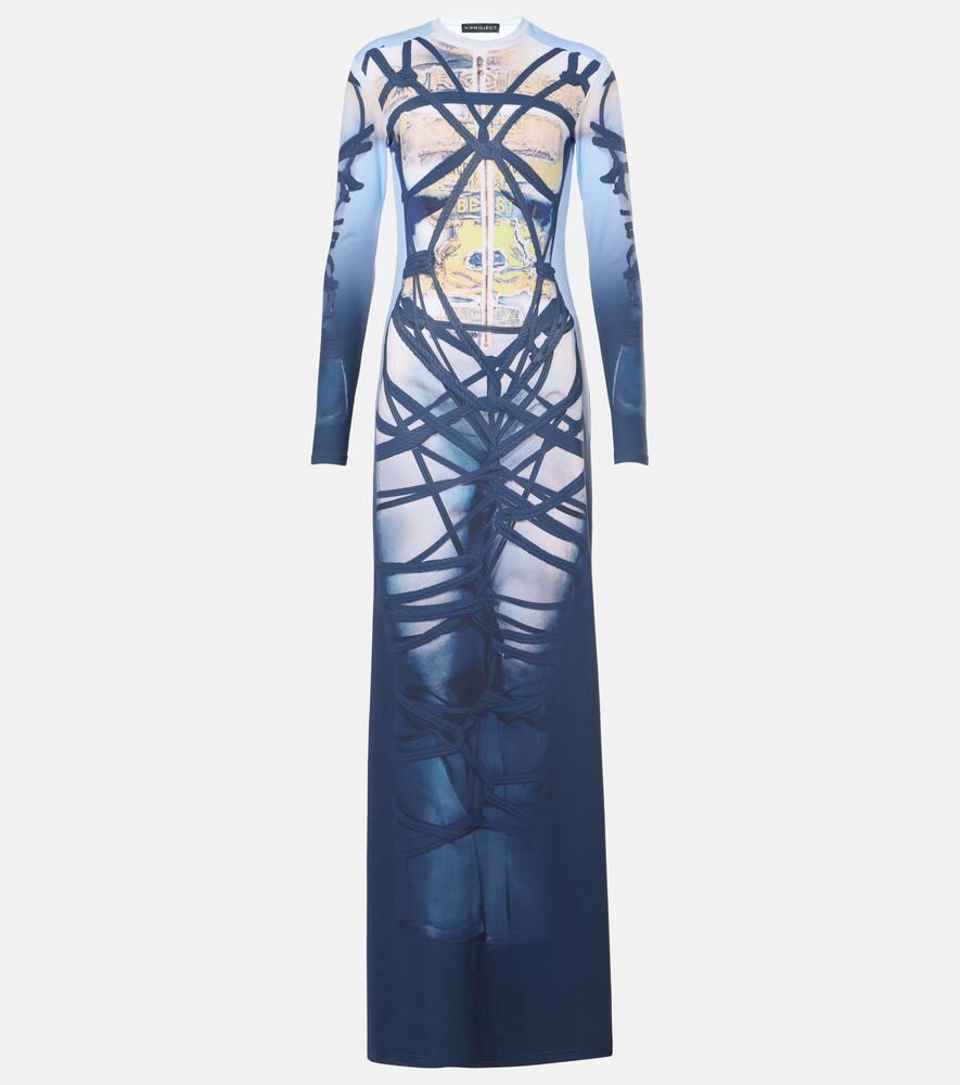 y/project printed maxi dress