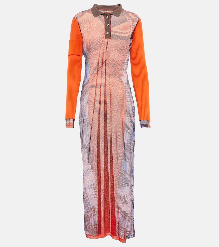 y/project x jean paul gaultier trompe l'oeil maxi dress