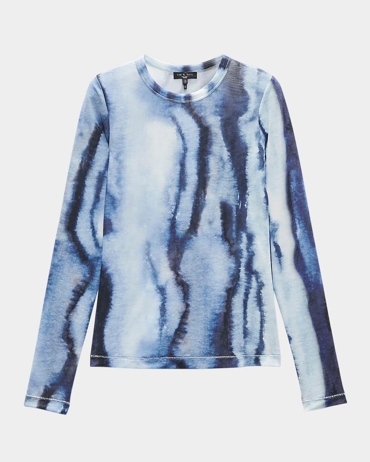 yana tie dye long-sleeve top