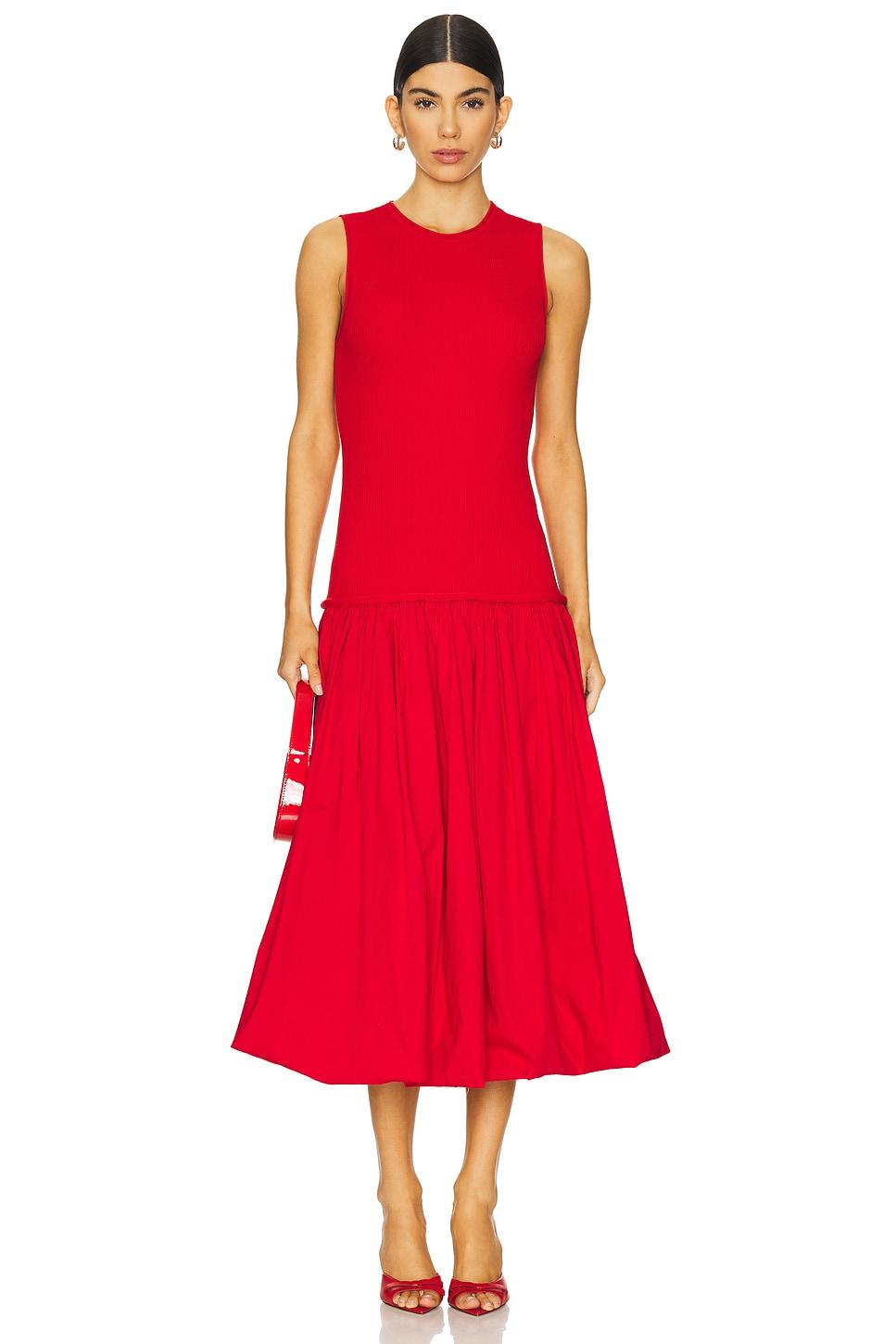 yanez poplin combo dress