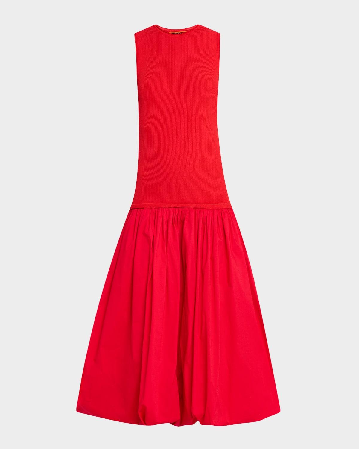yanez poplin combo dress