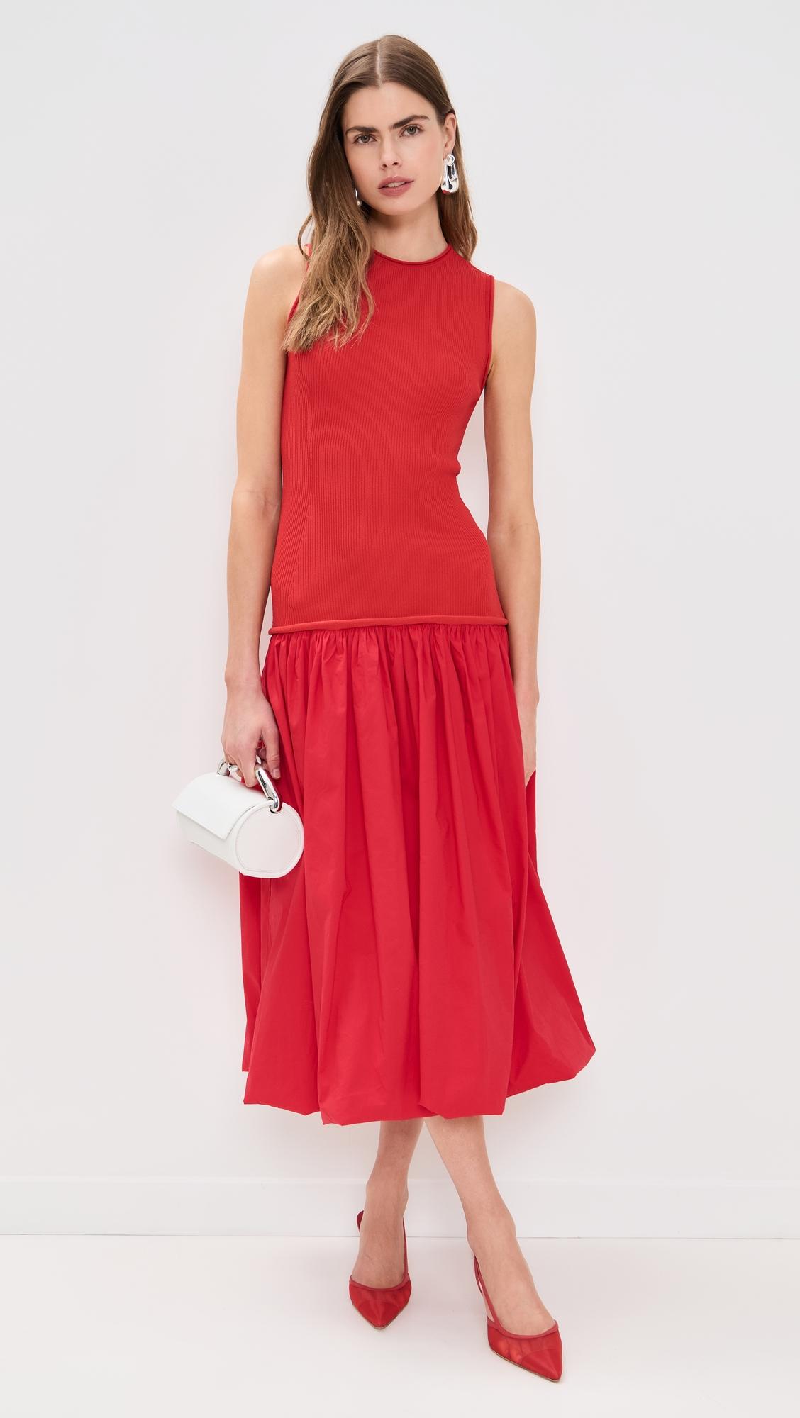 yanez poplin combo dress