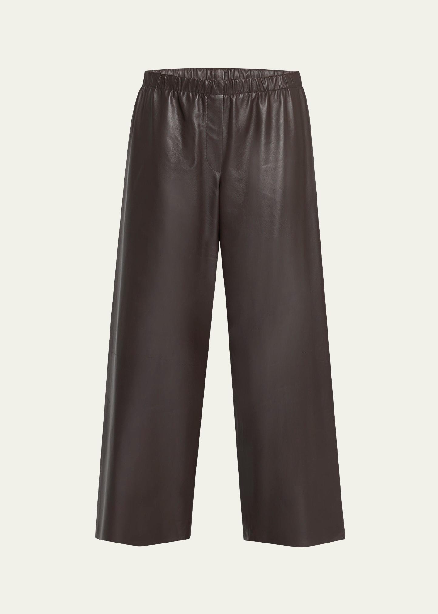yani wide-leg leather pants