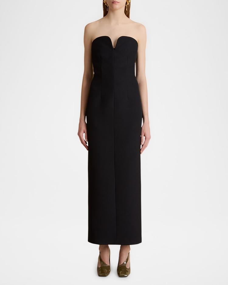 yao strapless column maxi dress