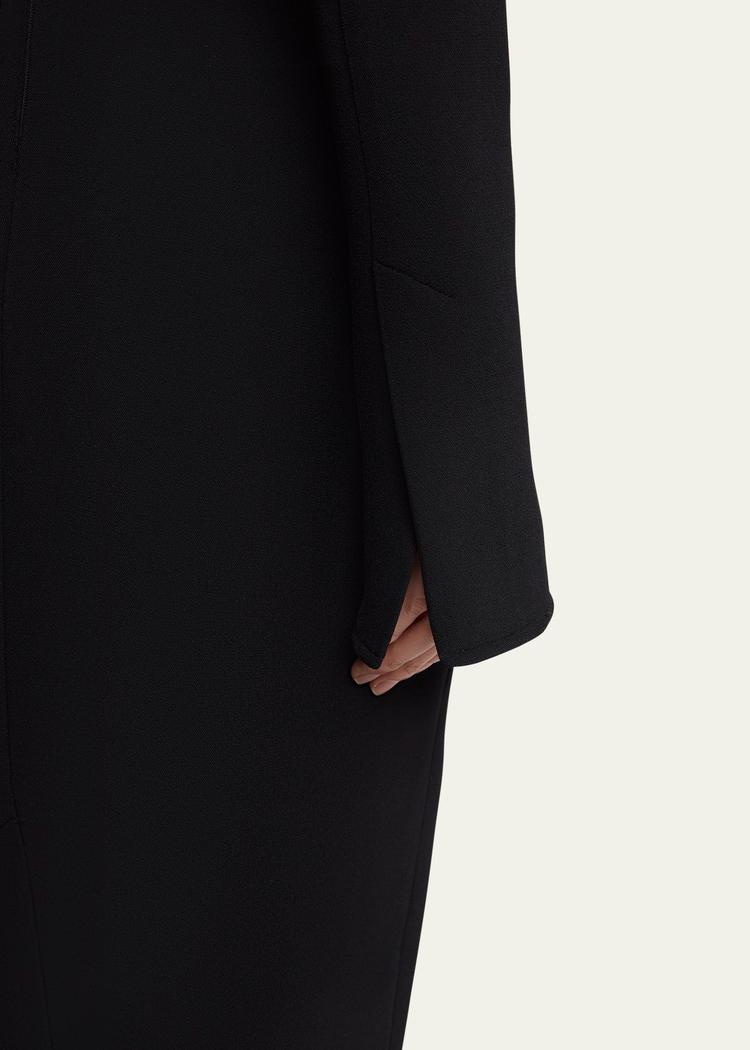 yara boat-neck bi-stretch suiting dress
