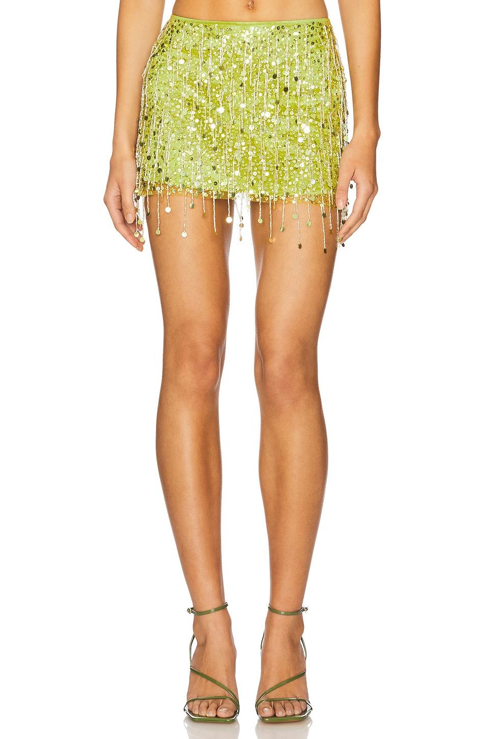 yasmin hand beaded mini skirt
