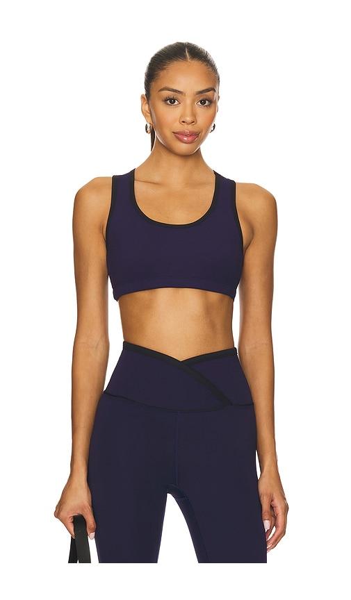 year of ours court sports bra in navy.