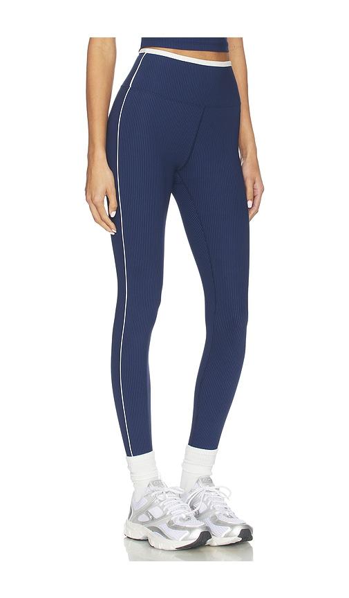 year of ours ribbed track legging in navy.
