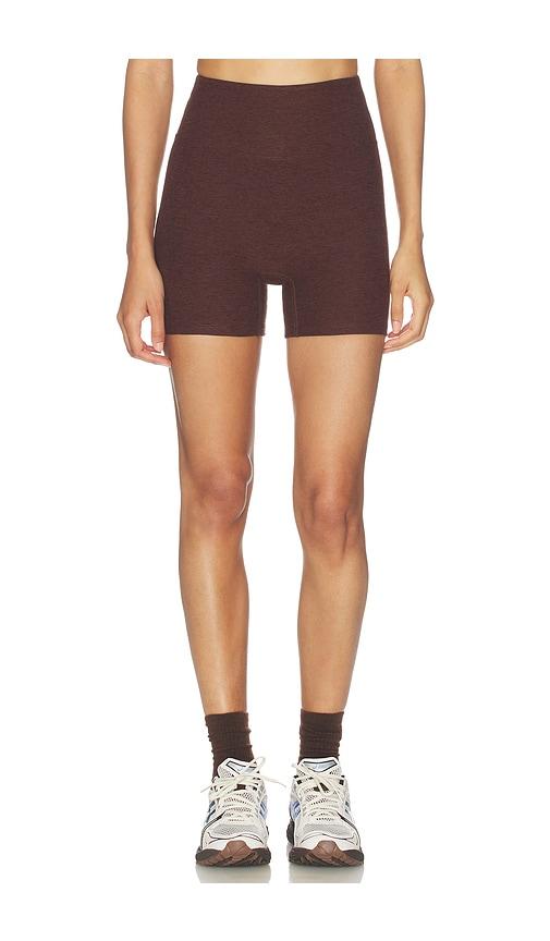 year of ours stretch sculpt short in brown.