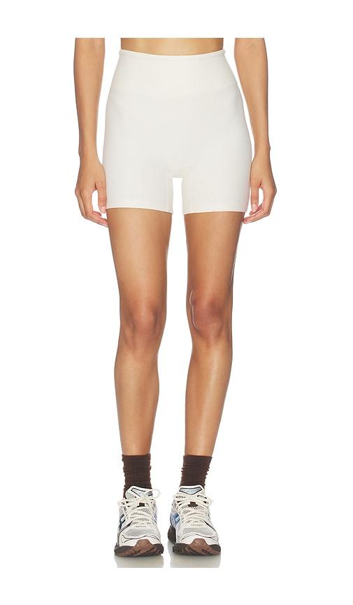 year of ours stretch sculpt short in cream.