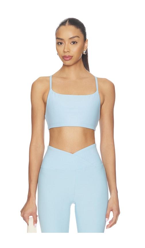 year of ours stretch studio bralette in baby blue.