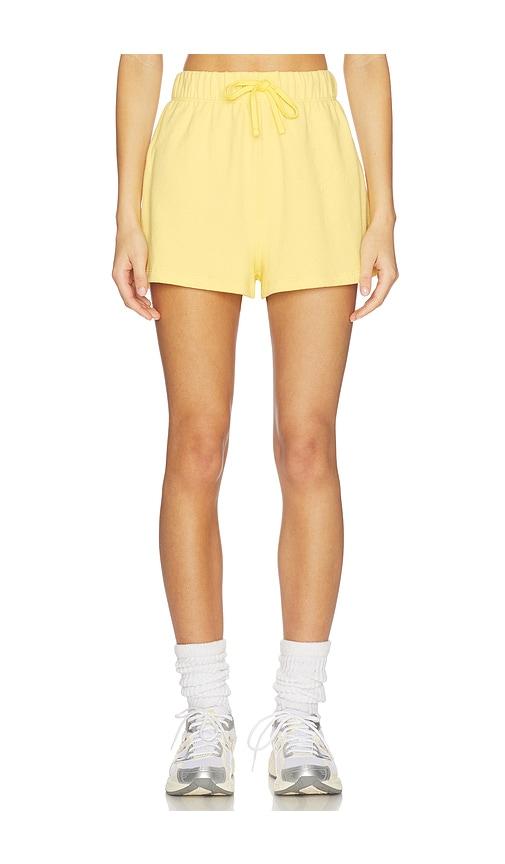 year of ours varsity short in yellow.