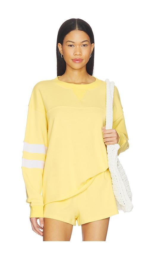 year of ours varsity sweatshirt in yellow.