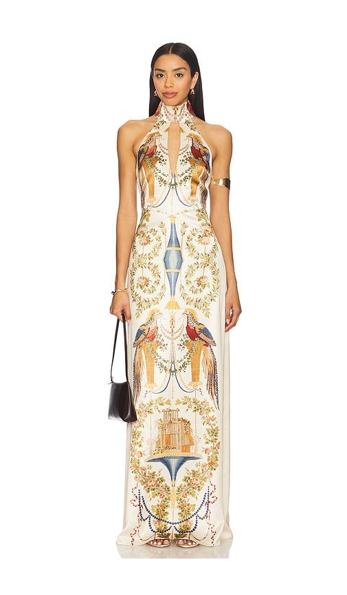 yellow the label celeste dress in ivory.