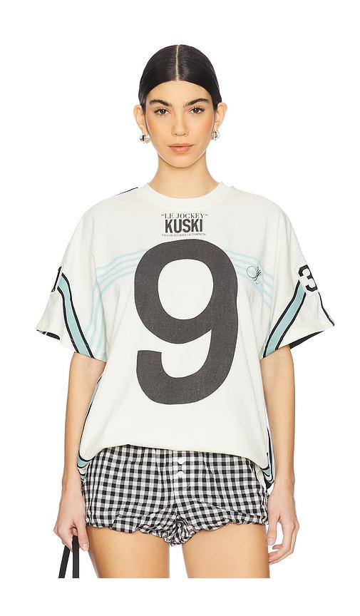 yellow the label jockey tee in ivory.
