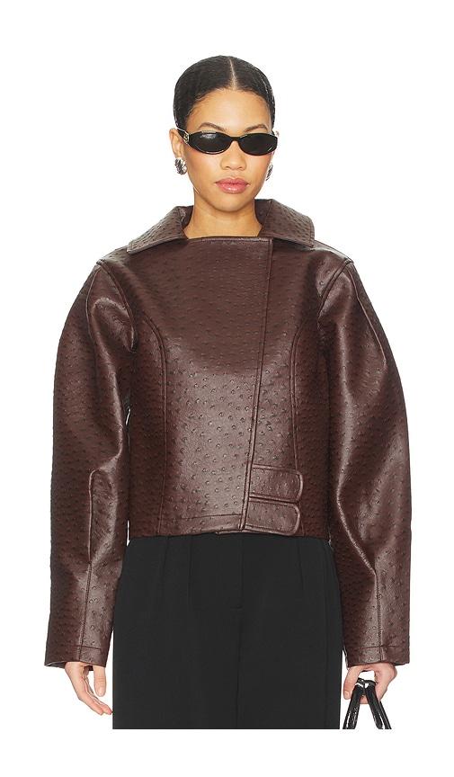 yellow the label oliver ostrich jacket in brown.