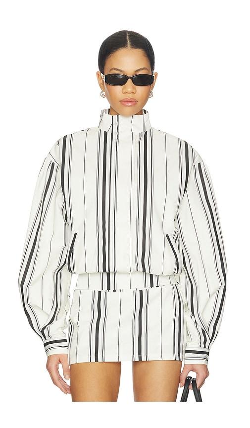 yellow the label stacy cotton boxy jacket in white.