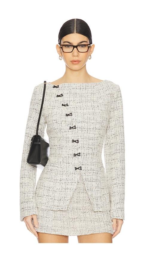 yellow the label wellington jacket in grey.