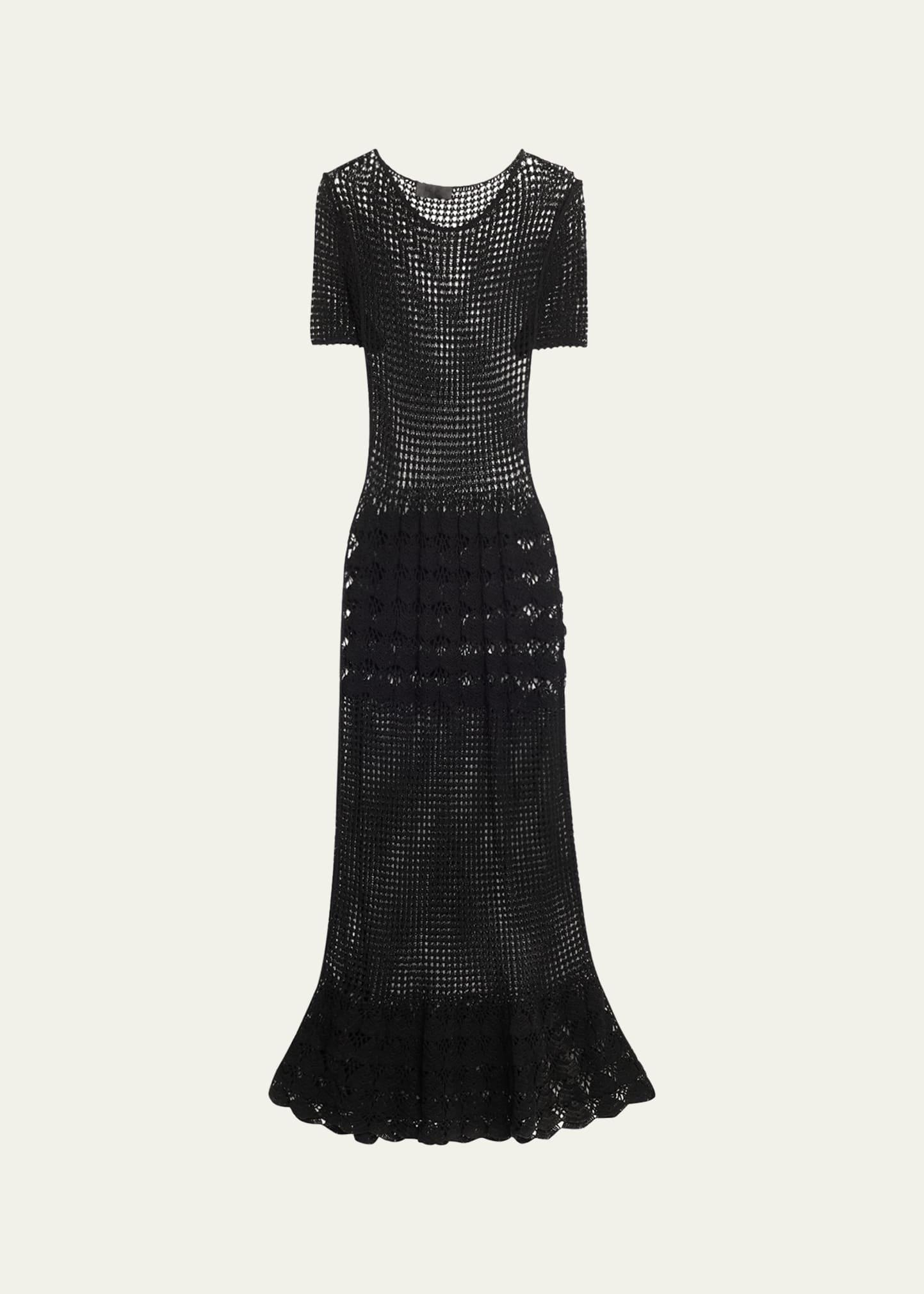 yoko open-knit maxi dress