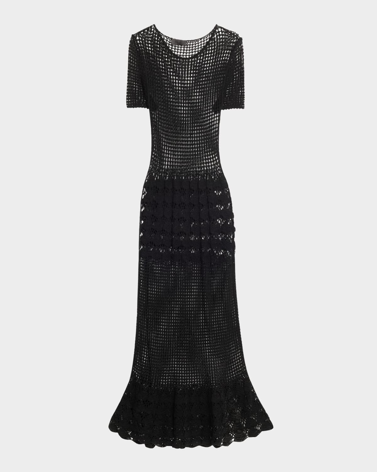 yoko open-knit maxi dress