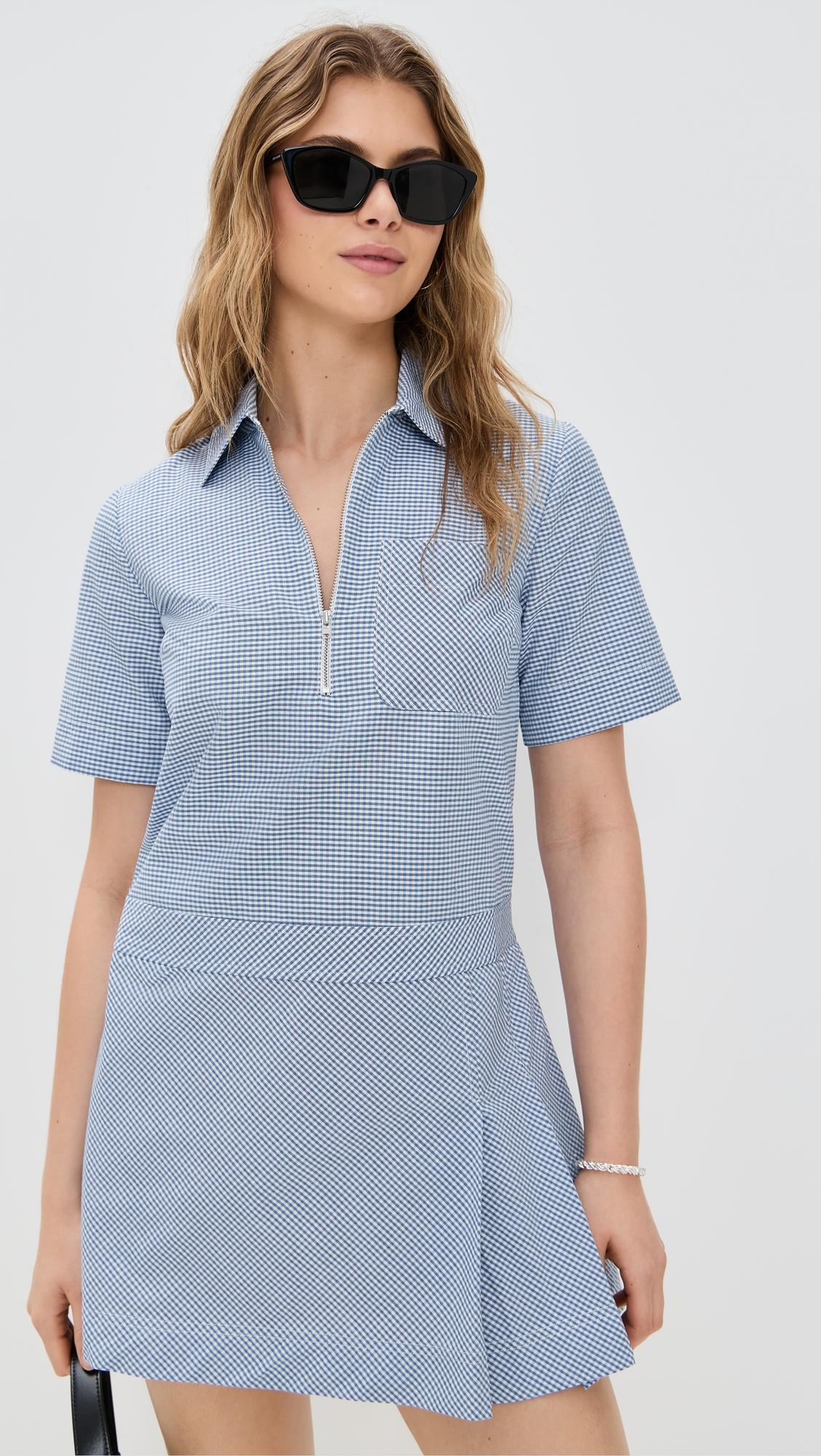 yolanda gingham mini dress
