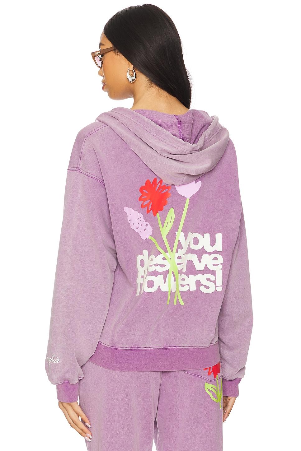 you deserve flowers fitted hoodie