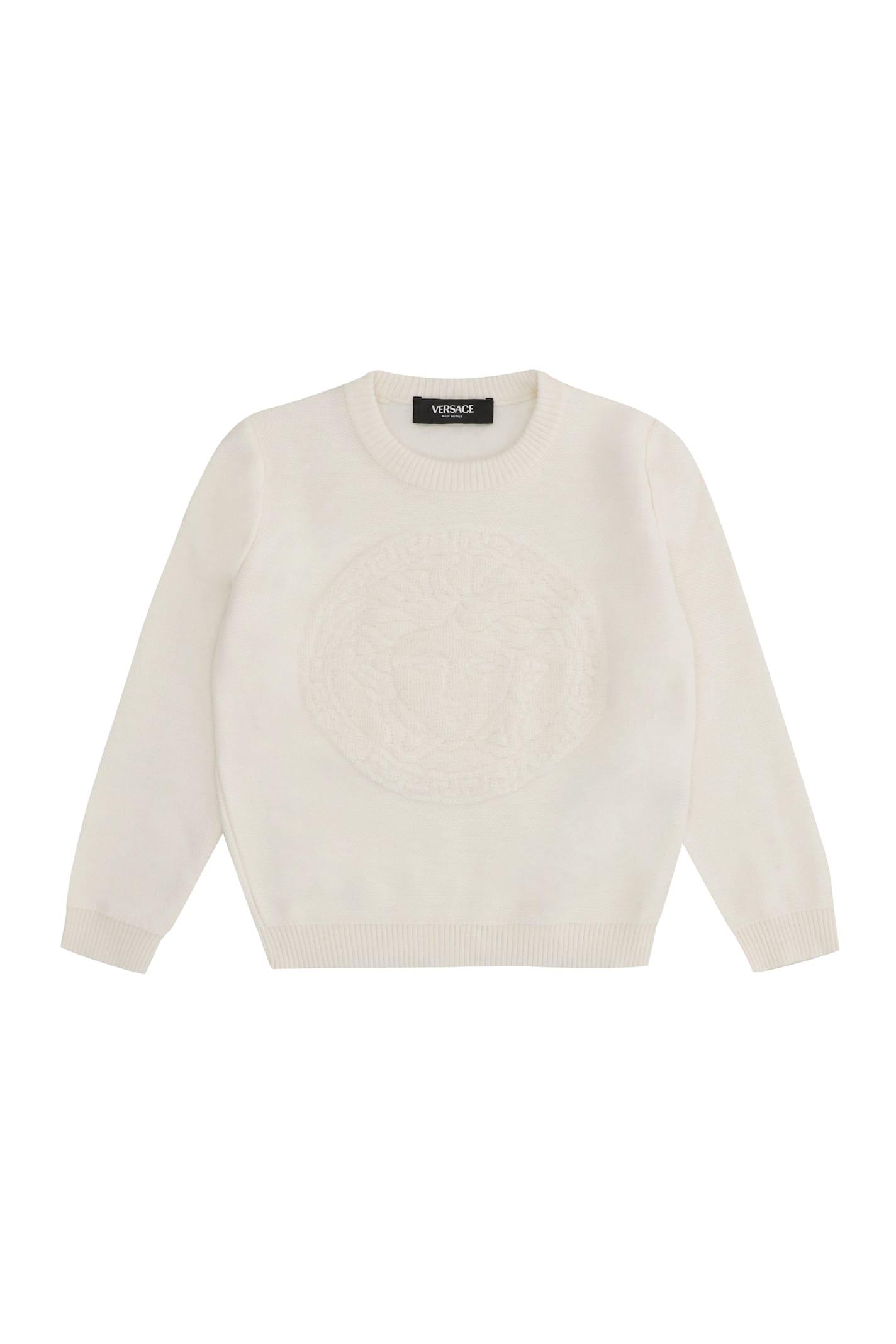 young versace wool-blend crew-neck sweater