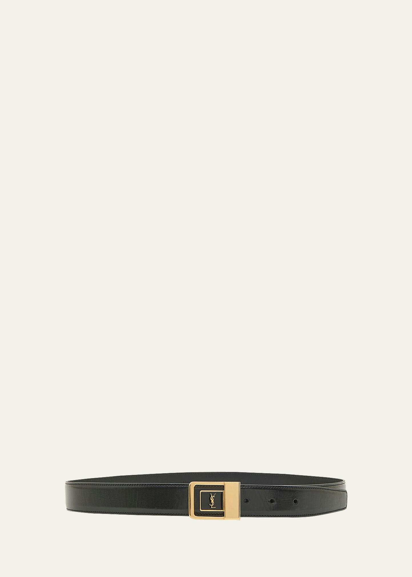 ysl buckle leather belt