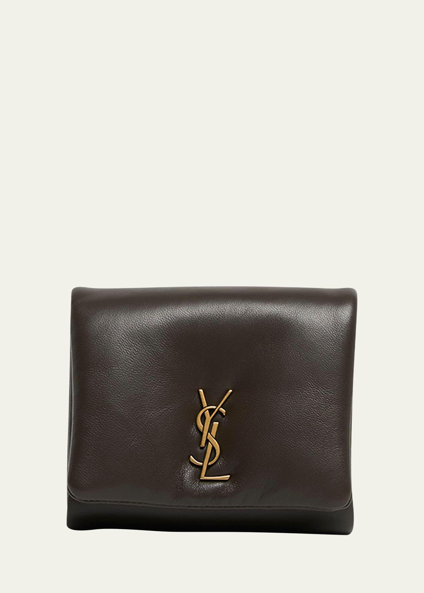 ysl compact wallet in plonge leather