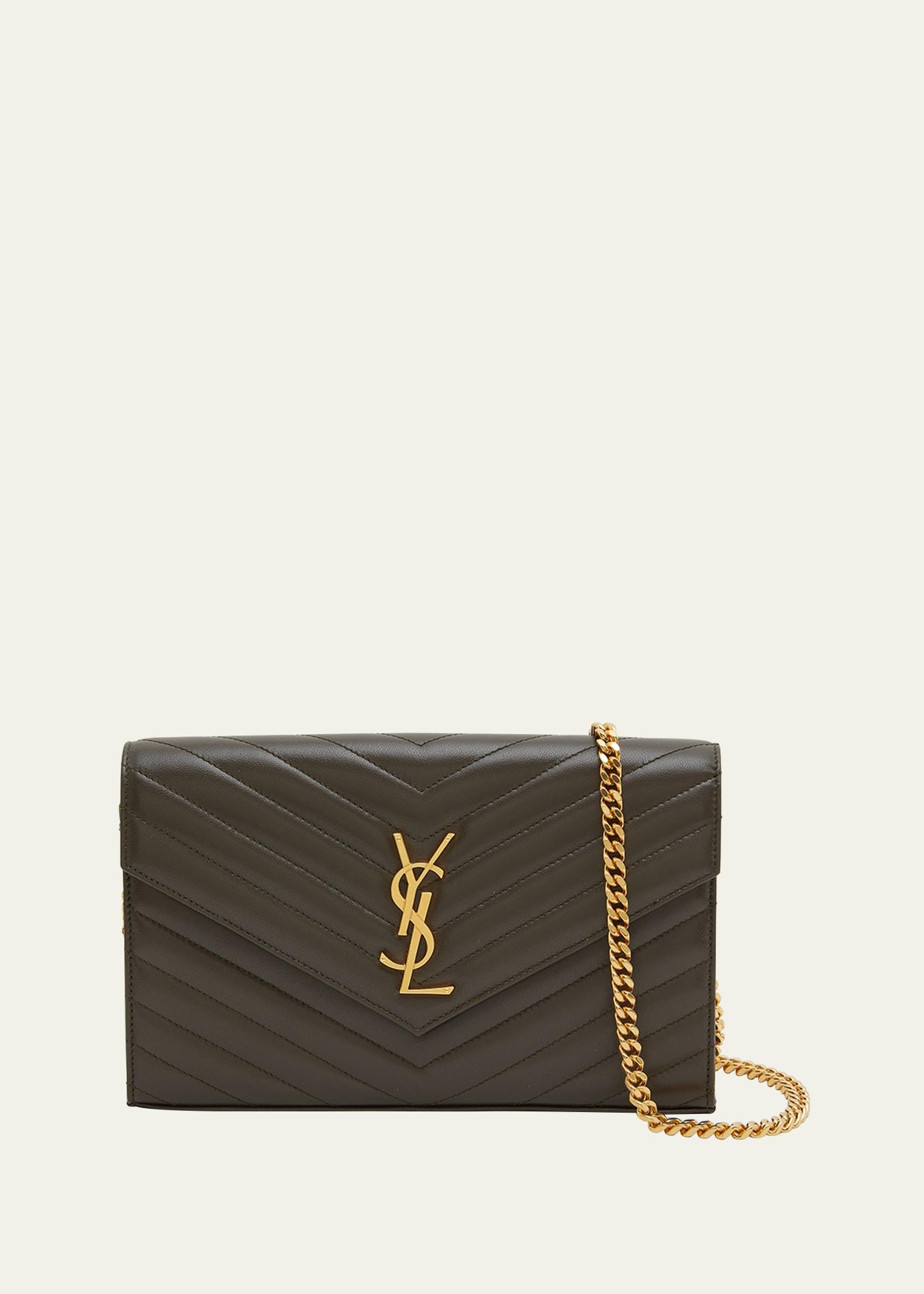 ysl monogram large wallet on chain in smooth leather