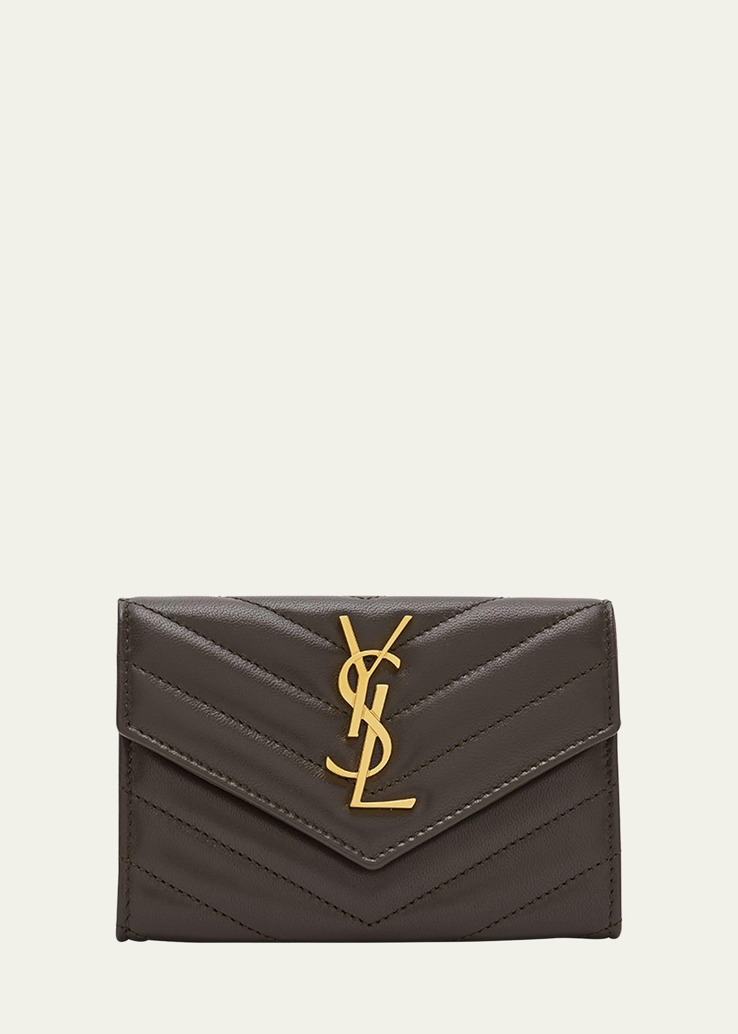 ysl monogram small flap wallet in smooth leather