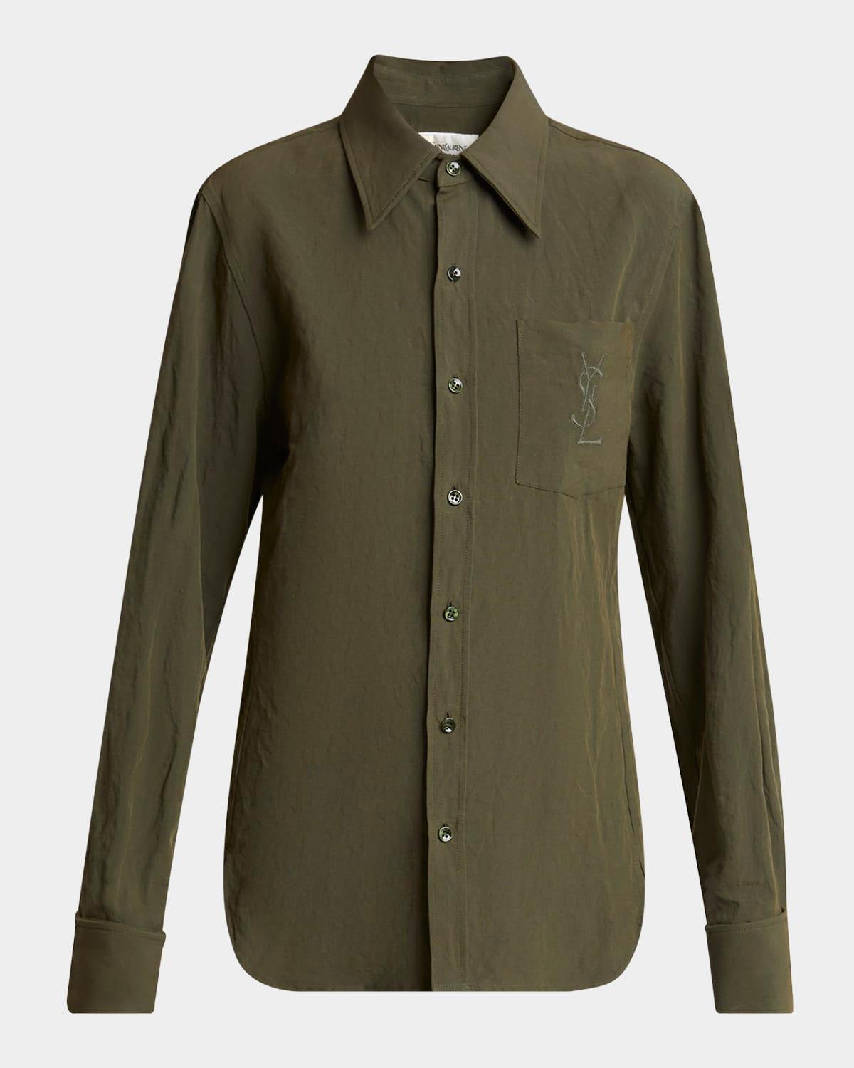 ysl pocket button-down shirt