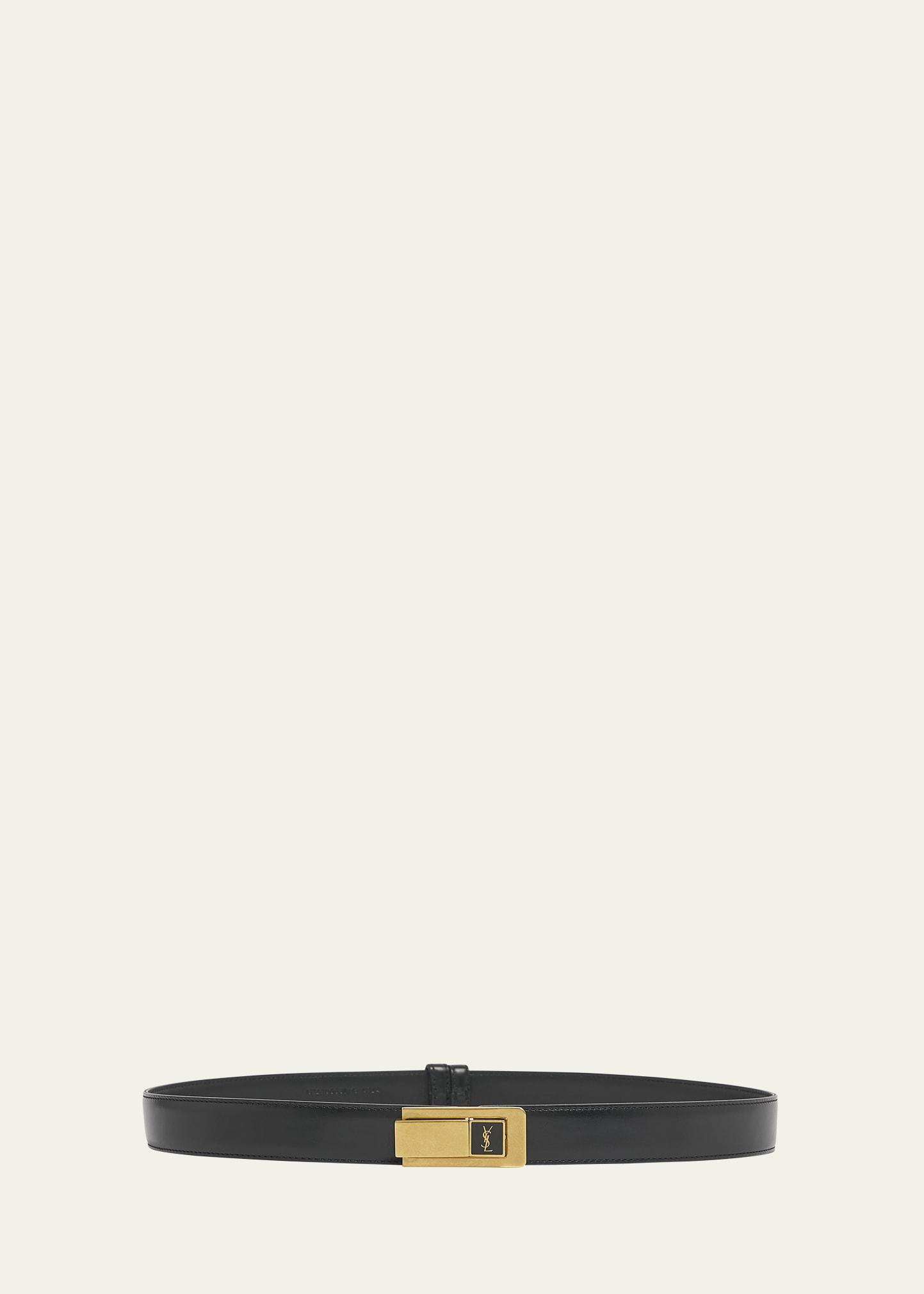 ysl skinny leather belt