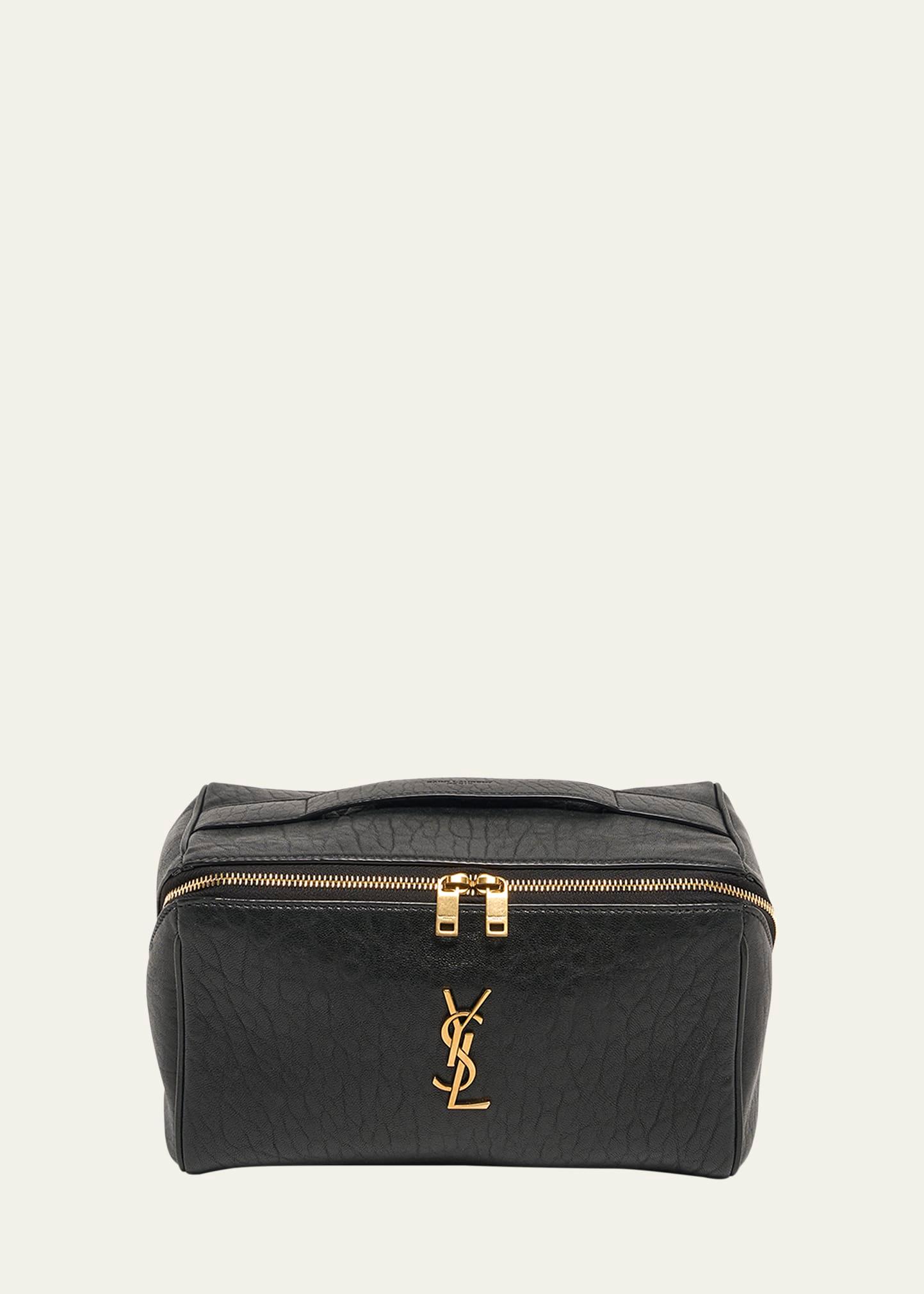 ysl vanity case in grained leather