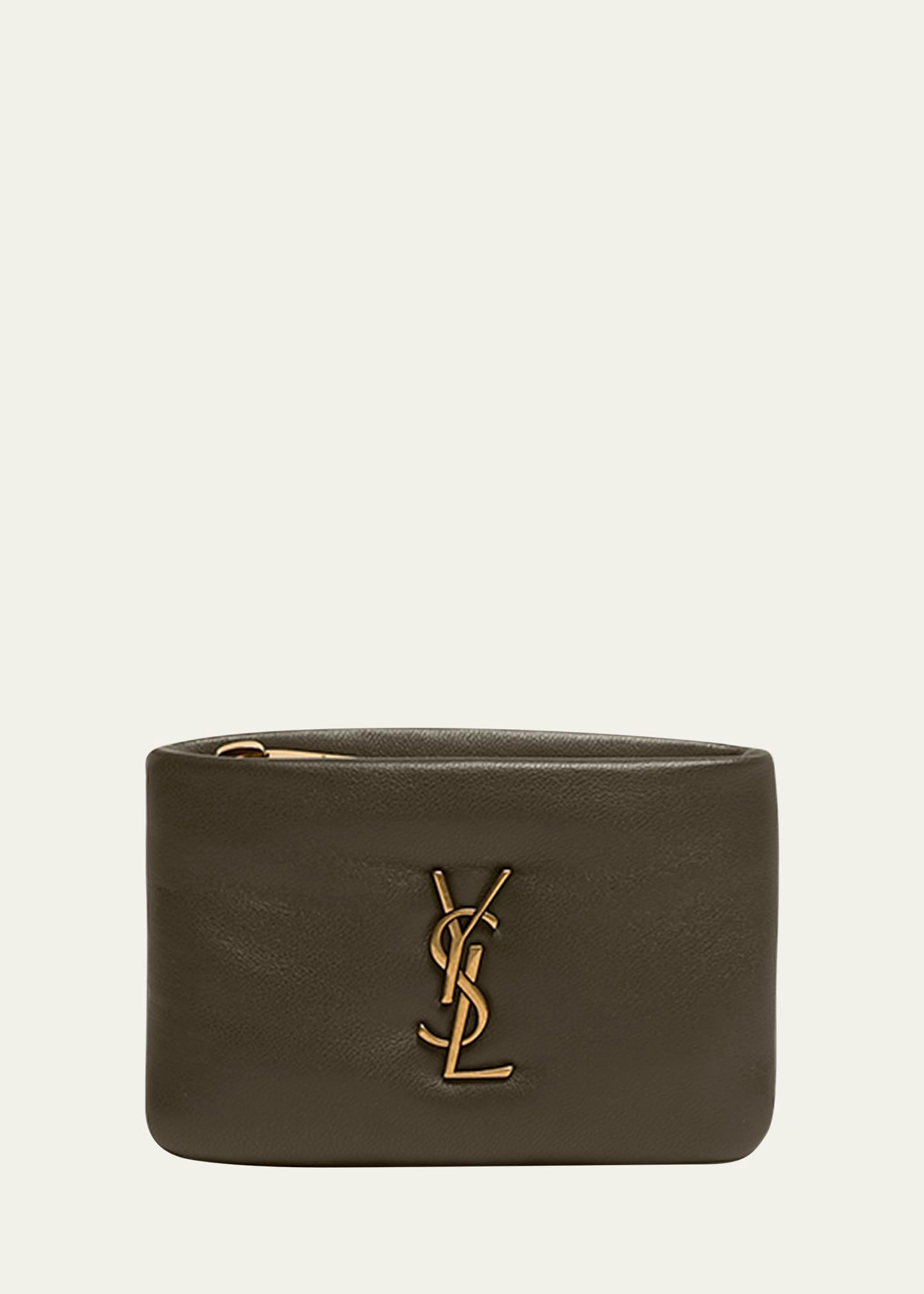 ysl zip card holder in plonge leather