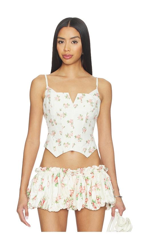 yuhan wang bustier top in white.