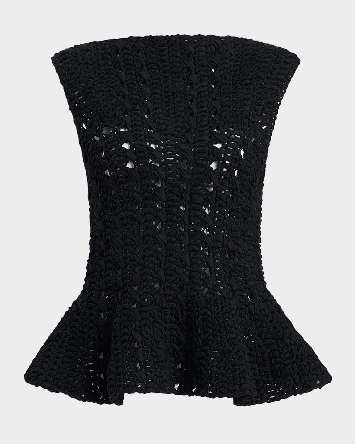 yuka crochet peplum top