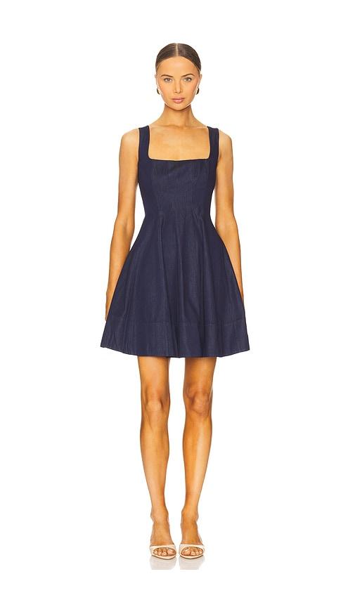 yumi kim babe dress in navy.