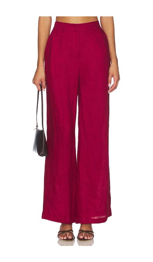 yumi kim bobbi pant in burgundy.
